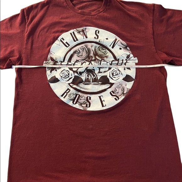 BRAVADO MENS MAROON GUNS N ROSES SHORT SLEEVE T-SHIRT SIZE LARGE - Picture 3 of 6